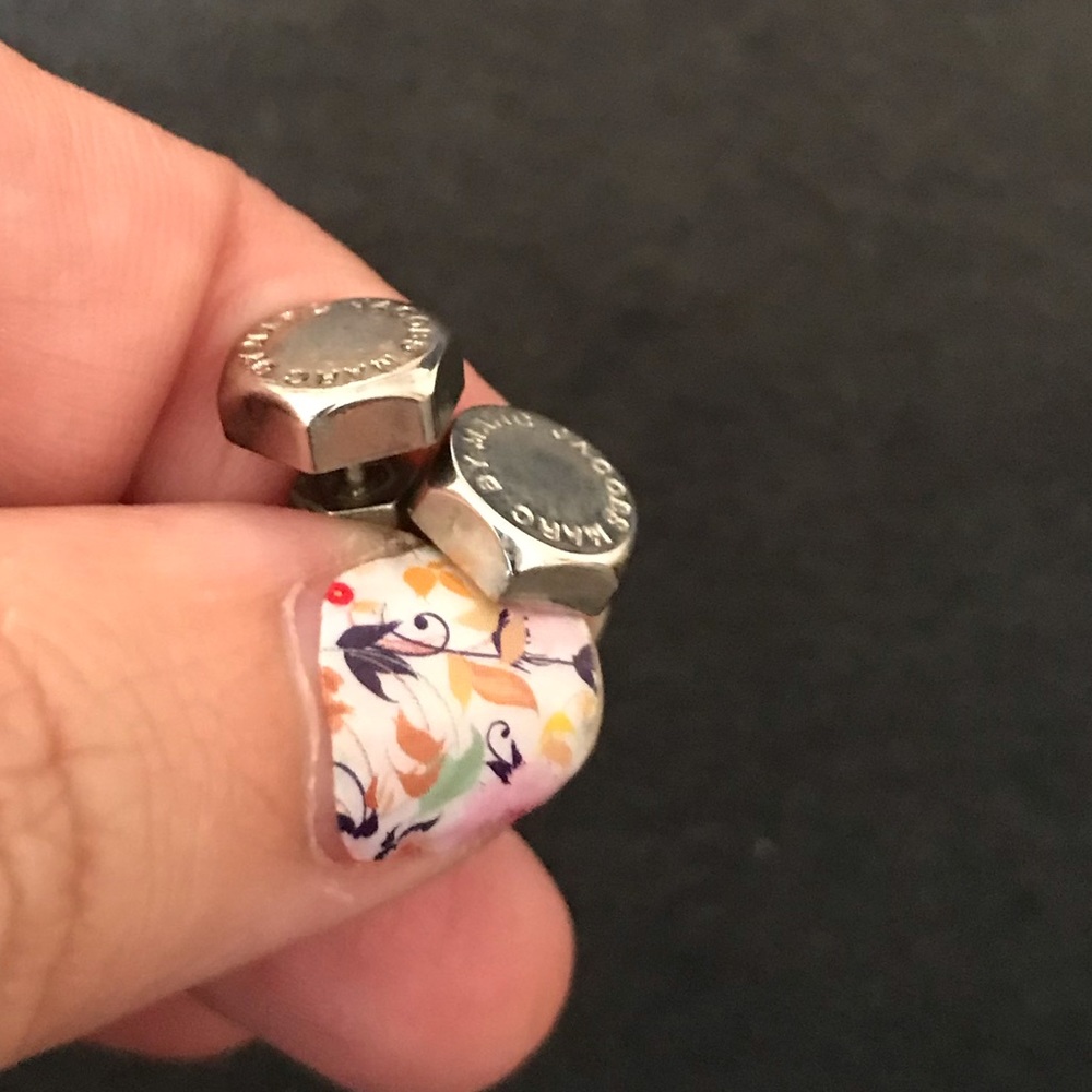Marc Jacobs bolt earrings with screw back